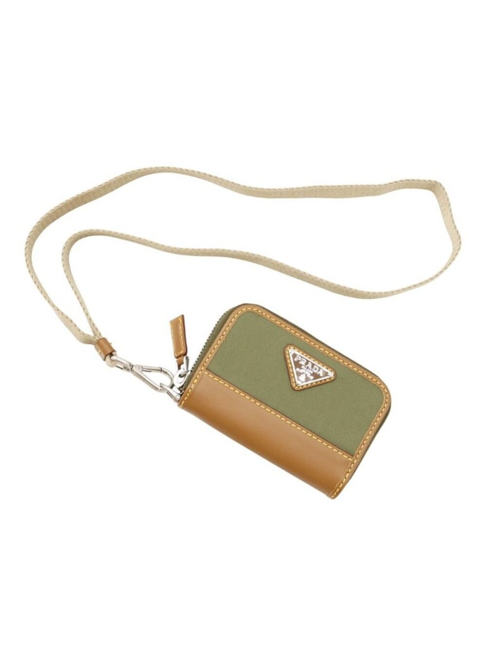 Prada Coin Purse Re-Nylon Triangle Logo Nylon Leather